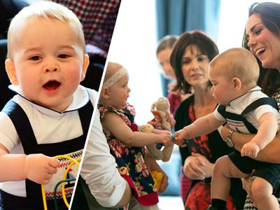 Serunya Pangeran George Bertemu dengan Para Bayi di Kunjungan Kenegaraan Pertama